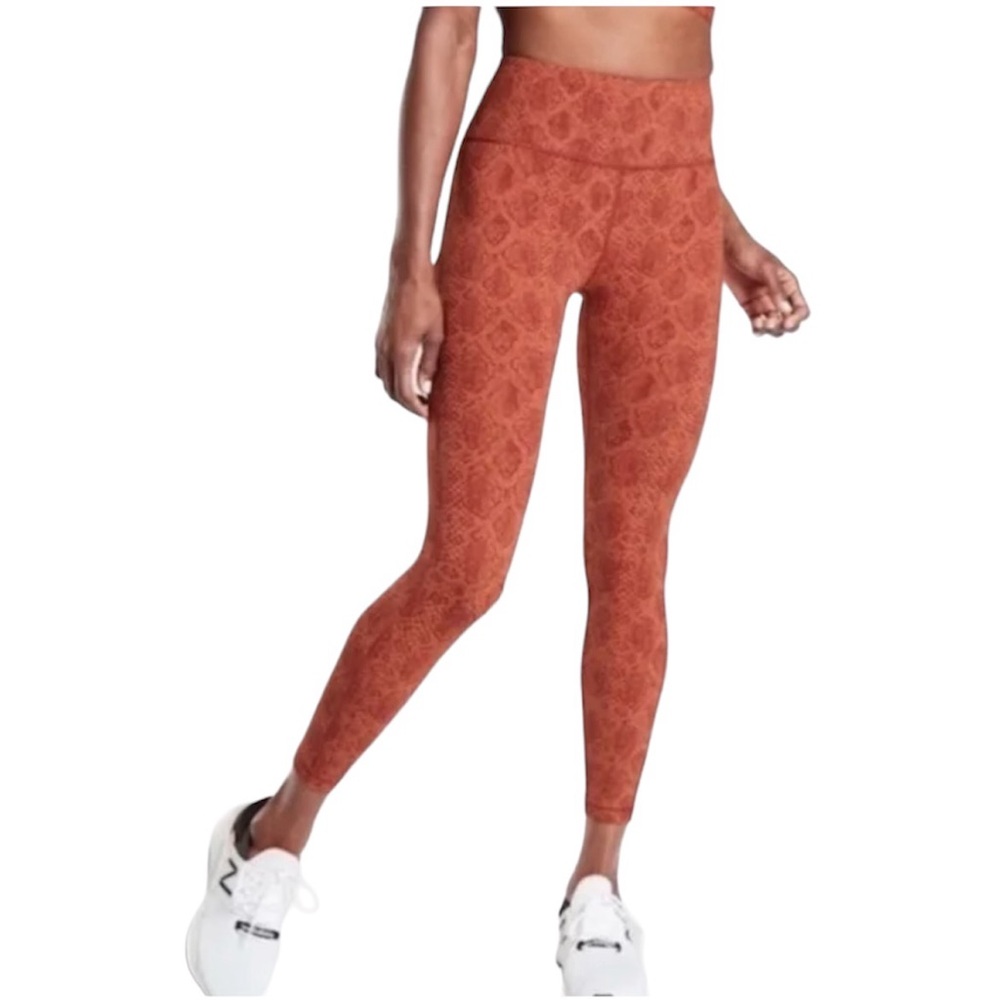 Athleta Ultimate Snake 7/8 Tight in Orange Women’s Size XL